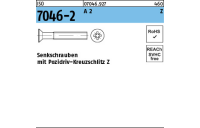 1000 Stück, ISO 7046-2 A 2 Z Senkschrauben mit Pozidriv-Kreuzschlitz Z - Abmessung: M 2 x 6 -Z