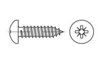2000 Stück, ISO 7049 Stahl, geh. Form C-Z galvanisch verzinkt Linsenkopf-Blechschrauben mit Spitze, mit Pozidriv-Kreuzschlitz Z - Abmessung: 2,2x 6,5 -C-Z