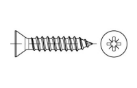 2000 Stück, ISO 7050 Stahl, geh. Form C-Z galvanisch verzinkt Senk-Blechschrauben mit Spitze, mit Pozidriv-Kreuzschlitz Z - Abmessung: 2,9x 13 -C-Z