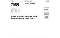 100 Stück, ISO 7089 Stahl 200 HV Flache Scheiben, normale Reihe, Produktklasse A, ohne Fase - Abmessung: 1,6