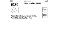 200 Stück, ISO 7089 Stahl, verg. 300 HV Flache Scheiben, normale Reihe, Produktklasse A, ohne Fase - Abmessung: 4
