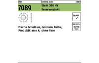 1000 Stück, ISO 7089 Stahl 200 HV feuerverzinkt Flache Scheiben, normale Reihe, Produktklasse A, ohne Fase - Abmessung: 6