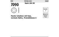 1000 Stück, ISO 7090 Stahl 200 HV Flache Scheiben mit Fase, normale Reihe, Produktklasse A - Abmessung: 3