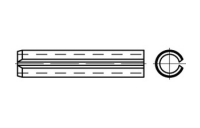 100 Stück, DIN 7346 Federstahl Spannstifte (Spannhülsen), leichte Ausführung - Abmessung: 6 x 28