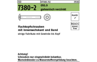 500 Stück, ISO 7380-2 010.9 galvanisch verzinkt Flachkopfschrauben mit Innensechskant und Bund - Abmessung: M 3 x 8