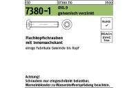Flachkopfschrauben mit Innensechskant - ISO 7380 - Stahl 010.9 galvanisch verzinkt - M4x8 - 500 Stück