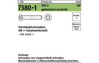 500 Stück, ~ISO 7380-1 010.9 ISR galvanisch verzinkt Flachkopfschrauben, mit Innensechsrund - Abmessung: M 4 x 20 -T20