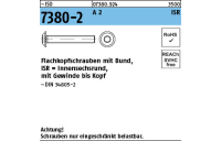 500 Stück, ~ISO 7380-2 A 2 ISR Flachkopfschrauben mit Innensechsrund und Bund - Abmessung: M 5 x 6 -T20