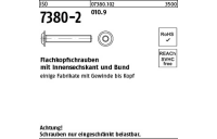 200 Stück, ISO 7380-2 010.9 Flachkopfschrauben mit Innensechskant und Bund - Abmessung: M 10 x 20