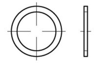 Flachdichtringe - DIN 7603 - Form A - Kupfer - 14x20x1,5 - 100 Stück