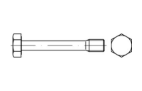 100 Stück, ~DIN 7964 A 2 K-D1 Sechskantschrauben mit dünnem Schaft, kurzem Gew., Schlüsselweiten nach ISO - Abmessung: M 8 x 20/10