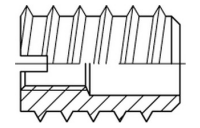 100 Stück, DIN 7965 Messing Einschraubmuttern RAMPA (Schraubdübel) - Abmessung: M 12 x 25