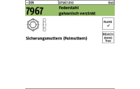 100 Stück, ~DIN 7967 Federstahl galvanisch verzinkt Sicherungsmuttern (Palmuttern) - Abmessung: M 6