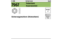 ~DIN 7967 Federstahl feuerverzinkt Sicherungsmuttern (Palmuttern) - Abmessung: M 42, Inhalt: 10 Stück