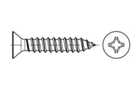 250 Stück, DIN 7982 Stahl Form C-H galvanisch verzinkt Senk-Blechschrauben mit Spitze, mit Phillips-Kreuzschlitz H - Abmessung: C 4,8 x100 -H