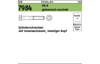 500 Stück, DIN 7984 08.8 galvanisch verzinkt Zylinderschrauben mit Innensechskant, niedriger Kopf - Abmessung: M 3 x 5