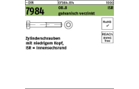 500 Stück, ~DIN 7984 08.8 ISR galvanisch verzinkt Zylinderschrauben mit Innensechsrund, niedriger Kopf - Abmessung: M 3 x 8 -T10