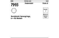 1000 Stück, DIN 7993 Federstahl Form A Runddraht-Sprengringe für Wellen - Abmessung: A 5