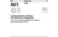 1 Stück, ISO 8673 6 AU Sechskantmuttern, ISO-Typ 1, mit metrischem Feingewinde - Abmessung: M 50 x 1,5