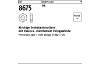 100 Stück, ISO 8675 04 Niedrige Sechskantmuttern mit Fasen und metrischem Feingewinde - Abmessung: M 8 x 1