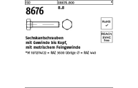 200 Stück, ISO 8676 8.8 Sechskantschrauben mit Gewinde bis Kopf, mit metrischem Feingewinde - Abmessung: M 8 x1 x 30