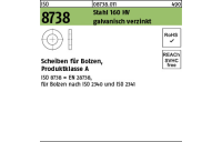 ISO 8738 Stahl 160 HV galvanisch verzinkt Scheiben für Bolzen, Produktklasse A - Abmessung: 100, Inhalt: 5 Stück