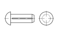 500 Stück, ISO 8746 Stahl Form A Halbrundkerbnägel, mit Fase - Abmessung: 1,6 x 6