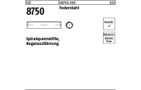 1000 Stück, ISO 8750 Federstahl Spiralspannstifte, Regelausführung - Abmessung: 1,5 x 6