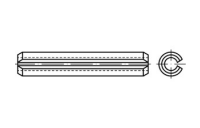 1000 Stück, ISO 8752 Federstahl galvanisch verzinkt Spannstifte (-hülsen), geschlitzt, schwere Ausführung - Abmessung: 3 x 20