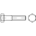 100 Stück, ISO 8765 8.8 Sechskantschrauben mit Schaft, mit metrischem Feingewinde - Abmessung: M 10 x1 x 60