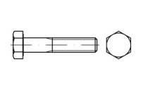 50 Stück, ISO 8765 10.9 galvanisch verzinkt Sechskantschrauben mit Schaft, mit metrischem Feingewinde - Abmessung: M 14 x1,5 x100