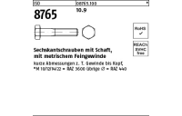 50 Stück, ISO 8765 10.9 Sechskantschrauben mit Schaft, mit metrischem Feingewinde - Abmessung: M 16 x1,5 x 60