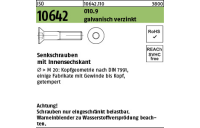 500 Stück, ISO 10642 010.9 galvanisch verzinkt Senkschrauben mit Innensechskant - Abmessung: M 3 x 12