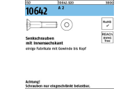 100 Stück, ISO 10642 A 2 Senkschrauben mit Innensechskant - Abmessung: M 5 x 6