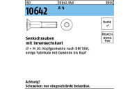 1 Stück, ISO 10642 A 4 Senkschrauben mit Innensechskant - Abmessung: M 24 x 120