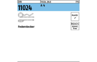 25 Stück, DIN 11024 A 4 Federstecker - Abmessung: 2,5/ 9 -11,2