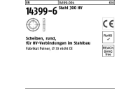 1 Stück, EN 14399-6 Stahl 300 HV -P- Scheiben, rund, für HV-verbindungen im Stahlbau - Abmessung: 12 (13x24x 3)