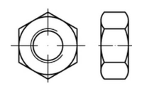 1 Stück, EN 14399-4 10 feuerverzinkt -P- Sechskantmuttern mit großer SW für HV-verbindungen im Stahlbau - Abmessung: M 12