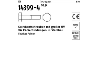 1 Stück, EN 14399-4 10.9 -P- Sechskantschrauben mit großer SW für HV-verbindungen im Stahlbau - Abmessung: M 12 x 30