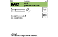 500 Stück, ISO 14581 08.8 galvanisch verzinkt Senkschrauben mit Innensechsrund - Abmessung: M 4 x 10