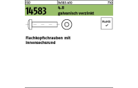 2000 Stück, ISO 14583 4.8 galvanisch verzinkt Flachkopfschrauben mit Innensechsrund - Abmessung: M 2 x 6