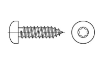2000 Stück, ISO 14585 Stahl, geh. Form C galvanisch verzinkt Flachkopf-Blechschrauben mit Spitze, mit Innensechsrund - Abmessung: 2,2 x 4,5-C
