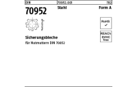 50 Stück, DIN 70952 Stahl Form A Sicherungsbleche - Abmessung: A 22