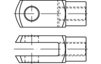 5 Stück, DIN 71752 Stahl Form G galvanisch verzinkt Gabelgelenke, für Federklappbolzen, Gabelköpfe - Abmessung: G 20 x 40