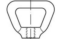 10 Stück, DIN 80704 Messing Korbmuttern - Abmessung: M 8