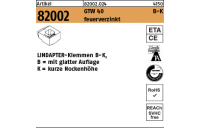 1 Stück, Artikel 82002 GTW 40 B-K feuerverzinkt LINDAPTER-Klemmen B-K mit glatter Auflage, kurze Nockenhöhe - Abmessung: KM 12 / 4,5