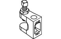 1 Stück, Artikel 82008 GTW 40 FL-D galvanisch verzinkt LINDAPTER-Klemmen FL-D mit Schraube und Kontermutter, mit Durchgangsbohrung - Abmessung: FL 1 - D 9