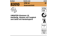 1 Stück, Artikel 82010 GTW 40 LR feuerverzinkt LINDAPTER-Klemmen LR, zweiteilig, Klemme mit Langloch u. Sattel mit verdrehsperre - Abmessung: M 12 / 3 - 12