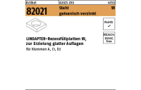 1 Stück, Artikel 82021 Stahl W galvanisch verzinkt LINDAPTER-Rezessfüllplatten W, zur Erzielung glatter Auflagen - Abmessung: W 12 / 6,5