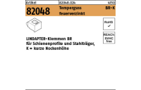 1 Stück, Artikel 82048 Temperguss BR-K feuerverzinkt LINDAPTER-Klemmen BR für Schienenprofile und Stahlträger, kurze Nockenhöhe - Abmessung: BR 12 / 4,0